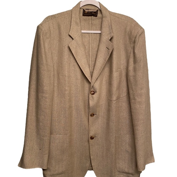 Loro Piana Other - LORO Piana Silk and Linen Blend Three Button Jacket